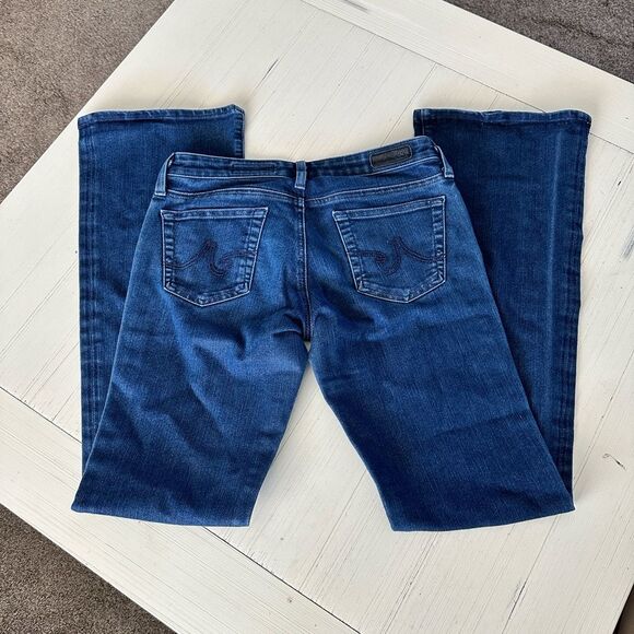 Adriano Goldschmied Women The Club Flared Blue Denim Jeans Size 27R - Picture 4 of 12